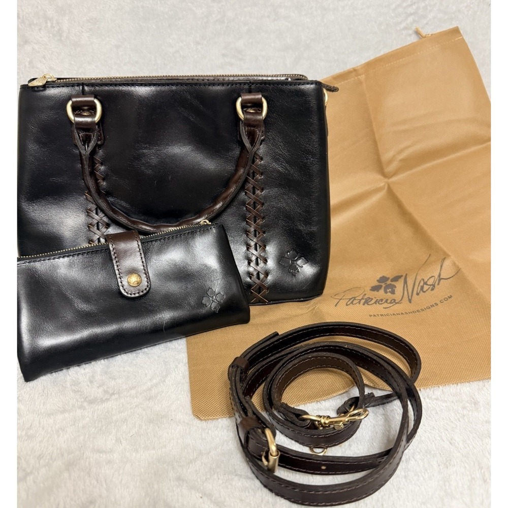 Patricia Nash Dorothy Leather Purse Wallet Shoulder Bag Top Handle